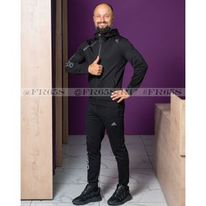 764015 Мужской спортивный костюм от Adidas (чёрный)