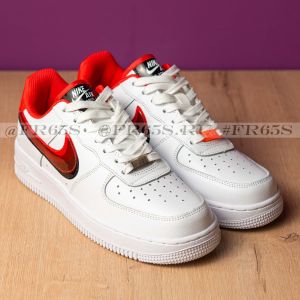 Кроссовки Nike Air Force-1 (белый/красный М)