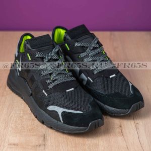 Кроссовки Adidas Nite Jogger (чёрный/серый/зелёный)