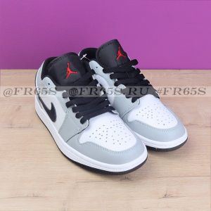 Кроссовки от Nike Air Jordan 1 Low (белый/серый/черная галка)
