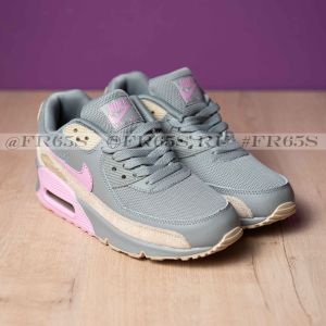Кроссовки Nike Air Max 90 (серый/розовый)