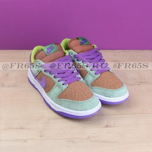 Кроссовки от Nike Dunk Low Veneer (коричневый/зелёный/фиолетовый)
