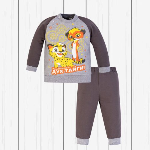 ЛТ758п Костюм детский кофта штаны (серый)