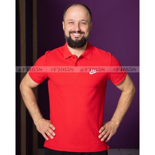 909856 Поло мужское от Nike (красный)