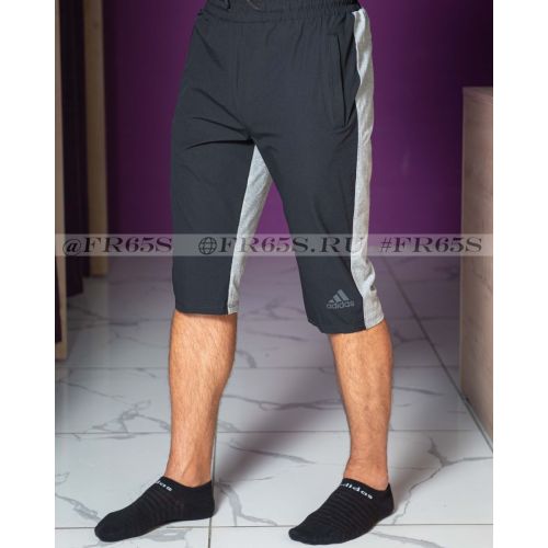 Q-VD1862 Бриджи от Adidas (чёрный/серый)