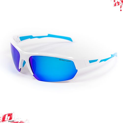 SP8003 C3 Очки спортивные «BRENDA» white-blue revo