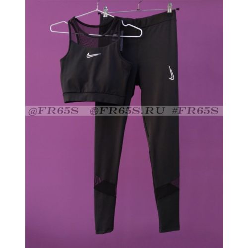 BB0657 Комплект леггинсы + топ от Nike (чёрный)