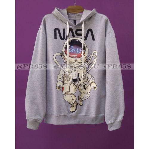 HWZ6 Толстовка Nasa (св.серый)