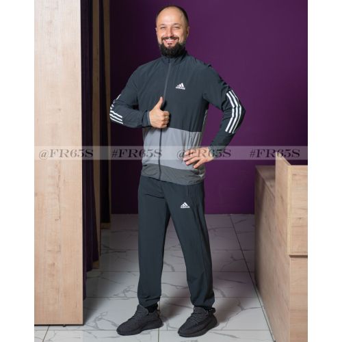 3514 Спортивный костюм от Adidas (серый/черный)