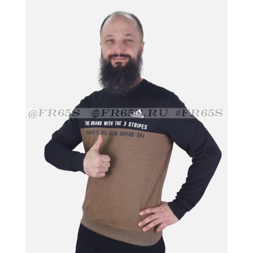 X-S6996 Кофта от Adidas (чёрный/коричневый)