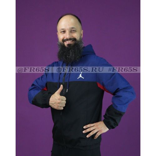 DJ0253-010 Ветровка от Jordan (чёрный/синий)