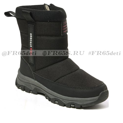 N1908-3 Сапоги детские зимние STROBBS (чёрный)