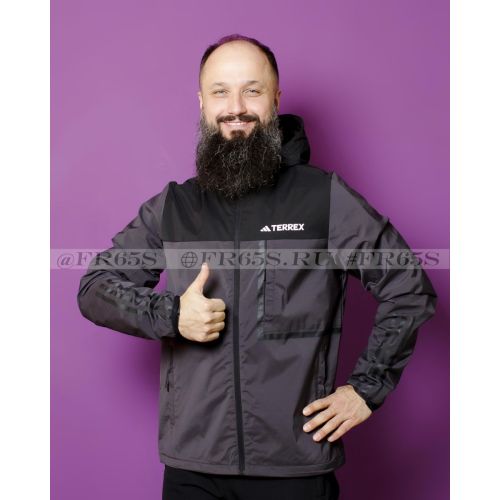 087645-2 Ветровка от Adidas (тёмно-серый)