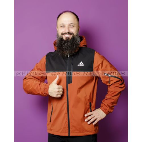 073436-5 Ветровка от Adidas (оранжевый)
