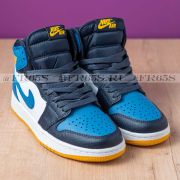 Кроссовки Nike Air Jordan Retro-1 (белый/голубой/синий)