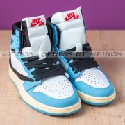 Кроссовки Nike Air Jordan Retro-1 Cactus Jack (белый/голубой)