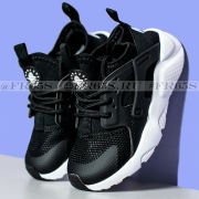 Кроссовки детские Nike Huarache (чёрный/белая подошва)