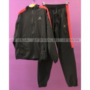 A9003 Мужской спортивный костюм от Adidas (чёрный/красный)