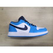 Кроссовки Nike Air Jordan-1Low (белый/голубой/синий)