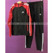 20186 Спортивный костюм от Adidas (чёрный/красный)