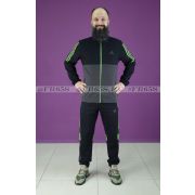 644679-1 Спортивный костюм от Adidas (т.серый/чёрный/зелёный)