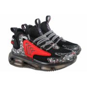 92-650B Кроссовки детские TM«INDIGO KIDS» (чёрный/красный)