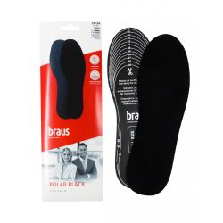 3920 Зимние стельки BRAUS POLAR BLACK(теплоизолирующая флисовая ткань +латекс)