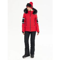 425/362_4 Женский сноубордический костюм Alpha Endless Dis Tech 3L (красный/чёрный)