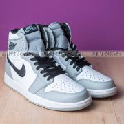 Кроссовки Nike Air Jordan Retro-1 (белый/серый/чёрный)